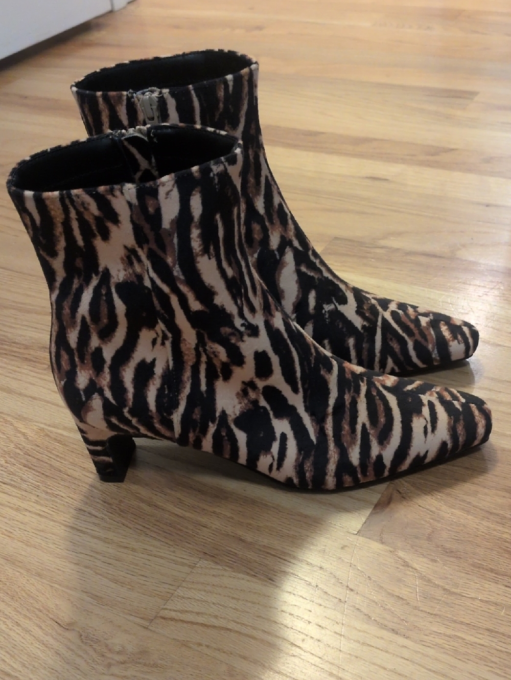 a new day Animal Print Ankle Boots